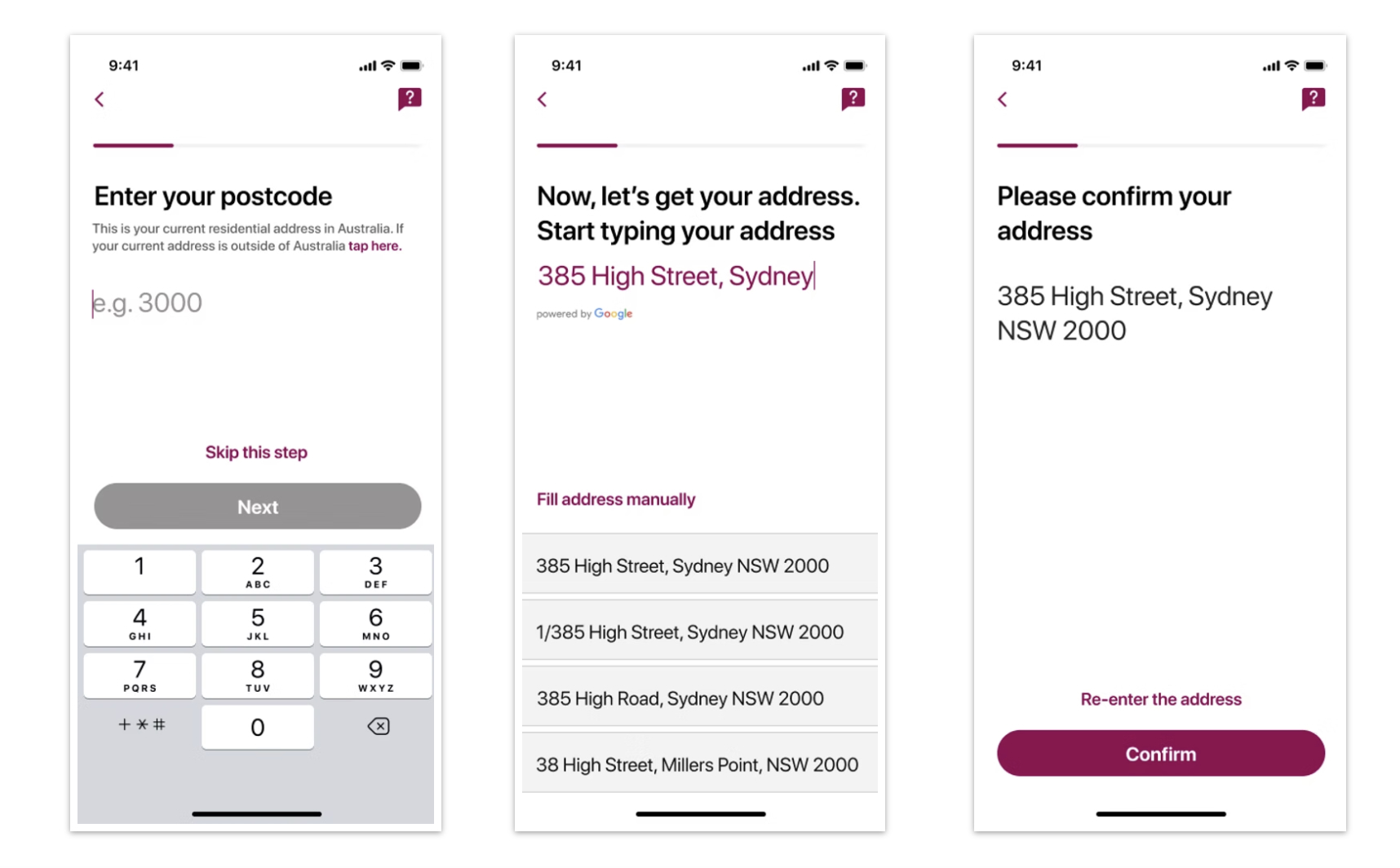 in1bank — final screens