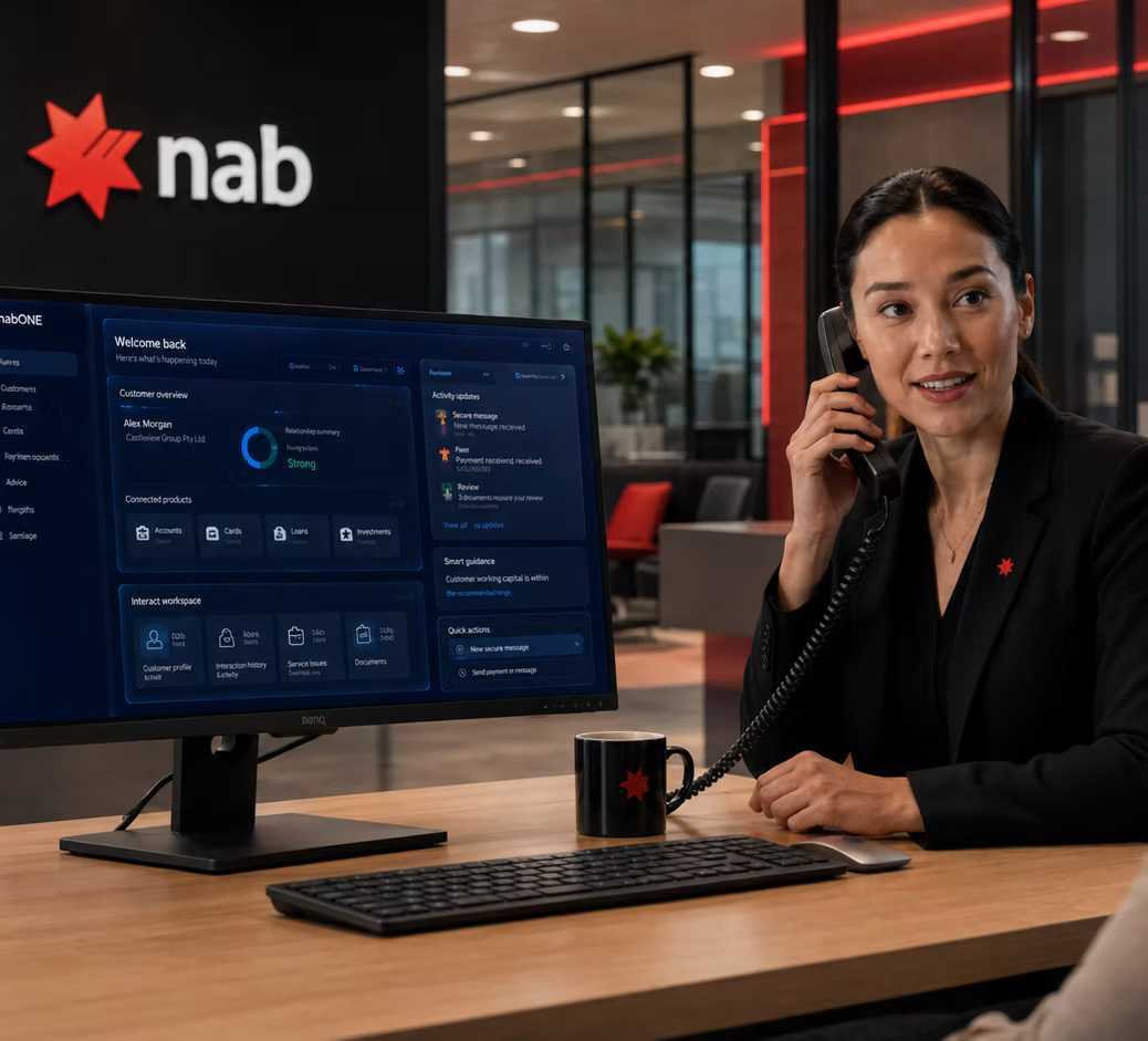 NAB Business Banking — product screens