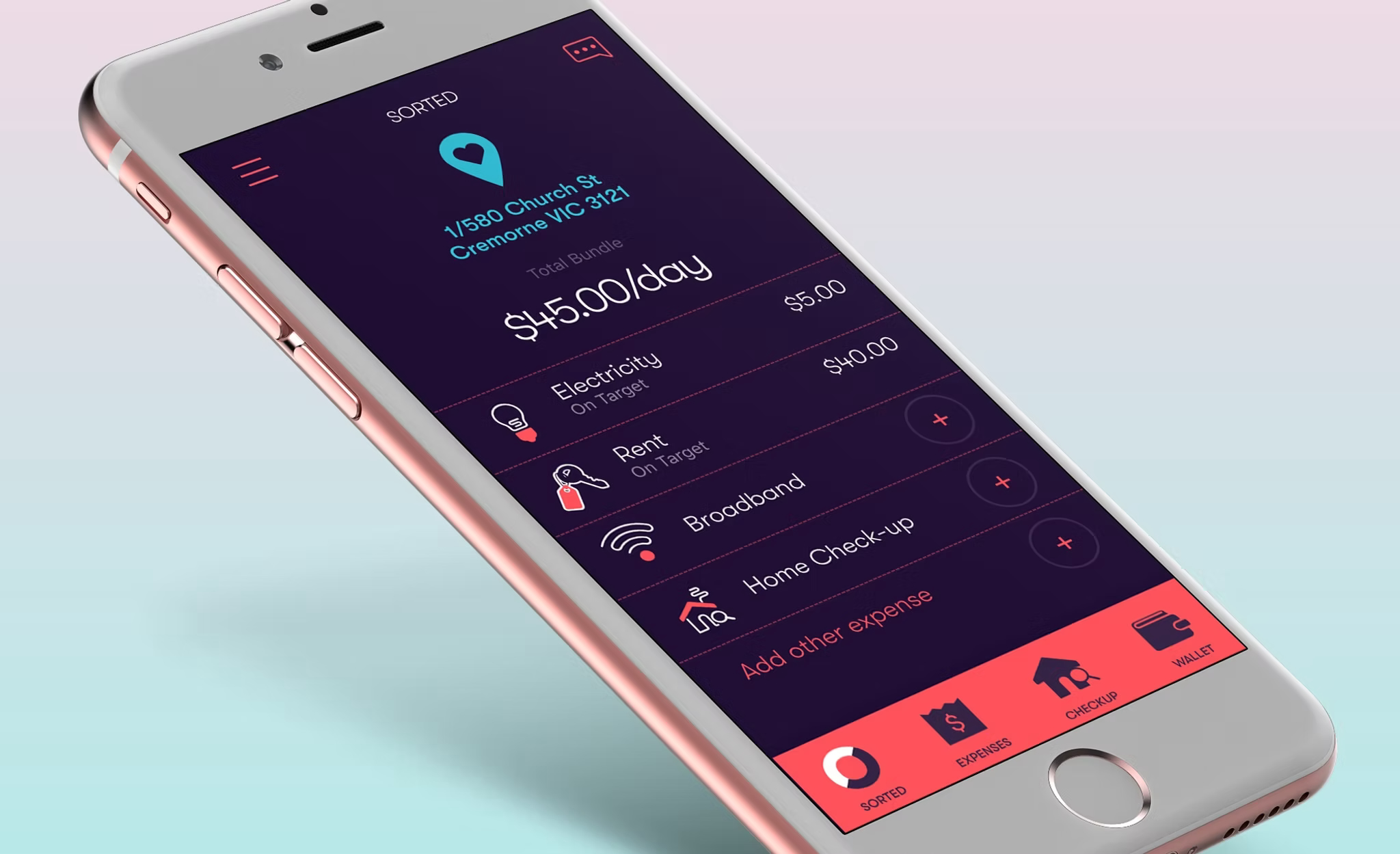Sorted Services — app screens